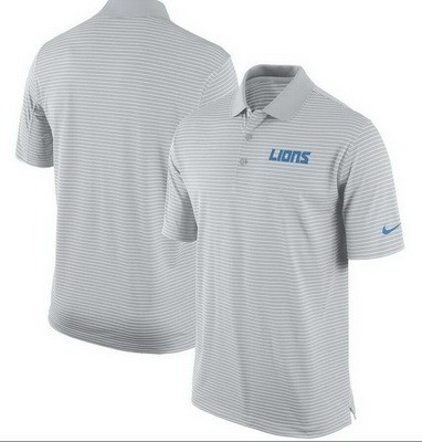 Men's Detroit Lions Gray Sideline Lock Up Victory Performance Polo