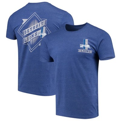 Men's Detroit Lions Iconic Retro Diamond Scroll Printed T-Shirt 0767
