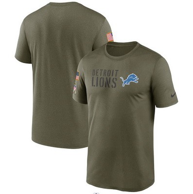 Men's Detroit Lions Olive 2022 Salute to Service Legend Team T Shirt