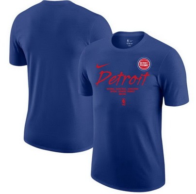 Men's Detroit Pistons Blue Association Official Ucensed T Shirt