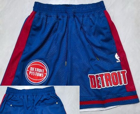 Men's Detroit Pistons Blue Just Don Shorts