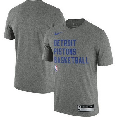 Men's Detroit Pistons Gray Sideline Legend Performance Practice T Shirt