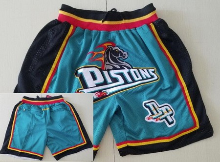 Men's Detroit Pistons Green Just Don Shorts