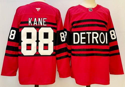 Men's Detroit Red Wings #88 Patrick Kane Red Alternate Authentic Jersey
