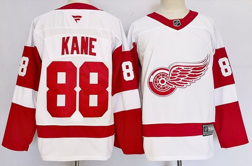 Men's Detroit Red Wings #88 Patrick Kane White Authentic Jersey