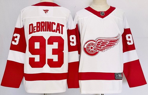 Men's Detroit Red Wings #93 Alex DeBrincat White Authentic Jersey