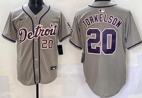 Men's Detroit Tigers #20 Spencer Torkelson Gray Limited Jersey