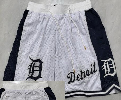 Men's Detroit Tigers White Just Don Shorts
