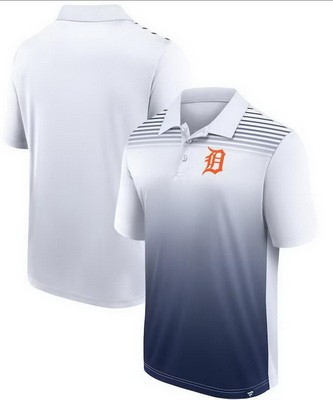 Men's Detroit Tigers White Navy Sandlot Game Polo