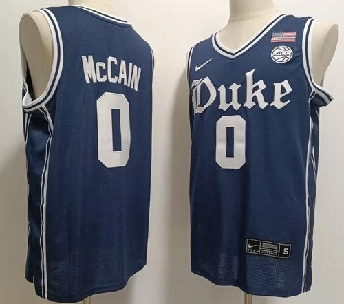 Men's Duke Blue Devils #0 Jared McCAIN Navy College Basketball Jersey