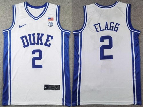 Men's Duke Blue Devils #2 Cooper Flagg White College Basketball Jersey