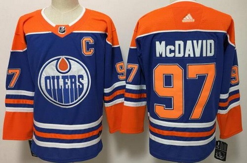 Men's Edmonton Oilers #97 Connor McDavid Blue Jersey