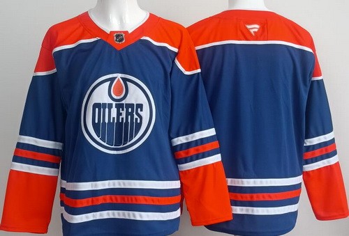 Men's Edmonton Oilers Blank Blue Fanatics Authentic Jersey
