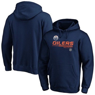 Men's Edmonton Oilers Printed Pullover Hoodie 112250