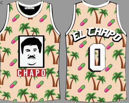 Men's El Chapo #0 El Chapo Greenery Basketball Jersey