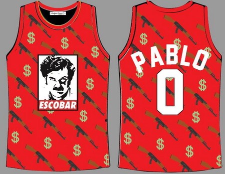 Men's El Chapo #0 Pablo Escobar Takeover Basketball Jersey