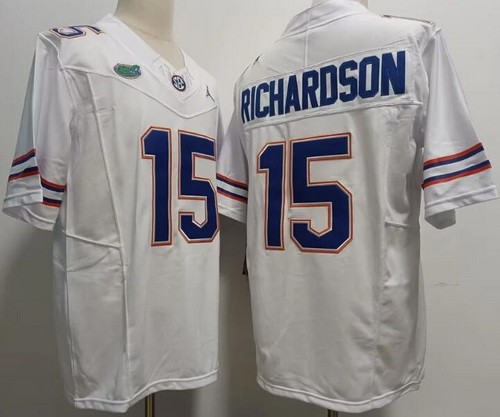 Men's Florida Gators #15 Anthony Richardson White FUSE College Football Jersey