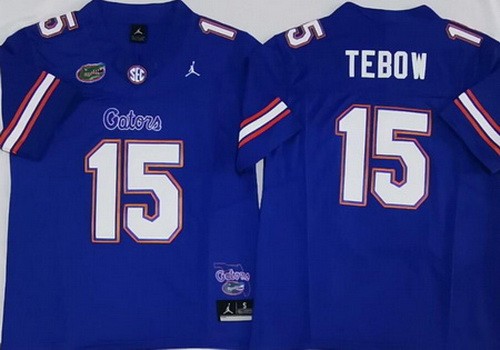 Men's Florida Gators #15 Tim Tebow Limited Royal FUSE College Football Jersey