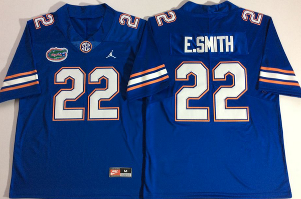 Men's Florida Gators #22 Emmitt Smith Blue 2018 Rush Color College Football Jersey
