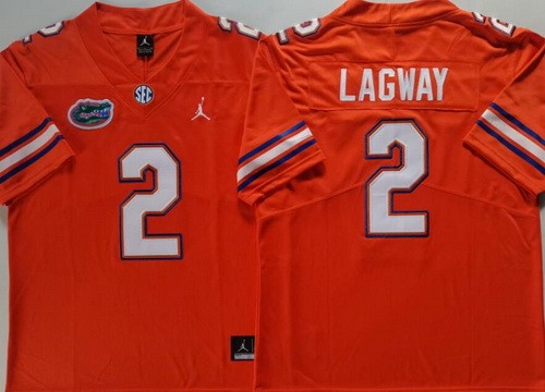 Men's Florida Gators #2 Dj Lagway Limited Orange College Football Jersey