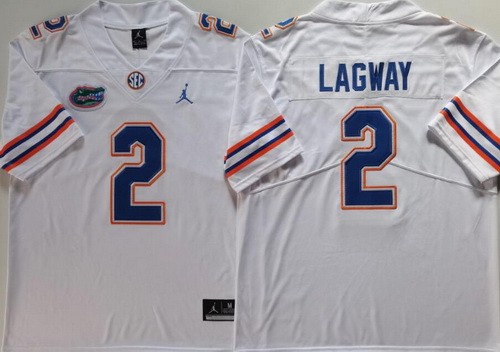 Men's Florida Gators #2 Dj Lagway White Limited College Football Jersey