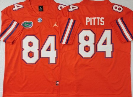 Men's Florida Gators #84 Kyle Pitts Orange College Football Jersey