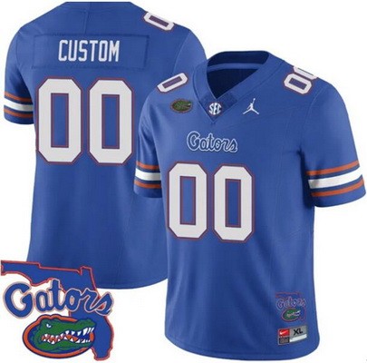 Men's Florida Gators Customized Limited Blue FUSE College Football Jersey