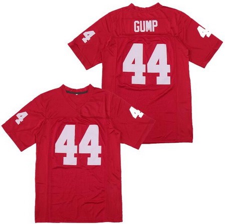 Men's Forrest Gump #44 Tom Hanks Red Football Jersey