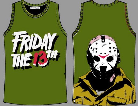 Men's Friday the 13th Jason Voorhees Green Basketball Jersey