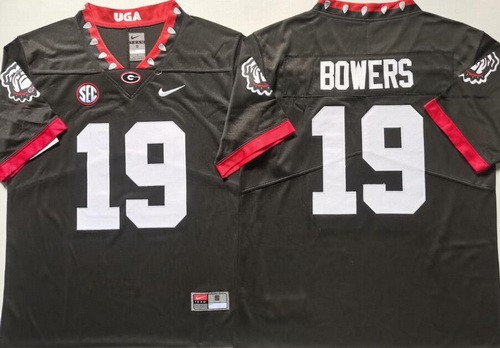 Men's Georgia Bulldogs #19 Brock Bowers Black Alternate College Football Jersey
