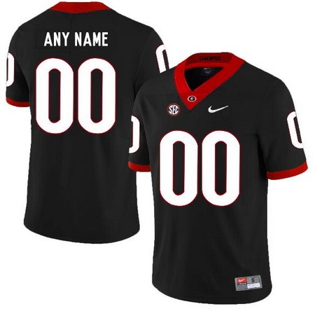 Men's Georgia Bulldogs Customized Black Rush College Football Jersey