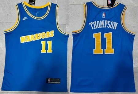 Men's Golden State Warriors #11 Klay Thompson Blue 2022 Classic Icon Swingman Jersey