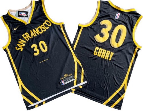 Men's Golden State Warriors #30 Stephen Curry Black 2023 City Icon Swingman Jersey