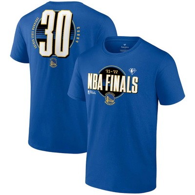 Men's Golden State Warriors #30 Stephen Curry Blue 2022 Finals T-Shirt