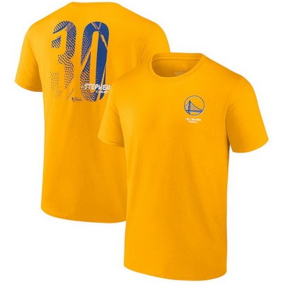 Men's Golden State Warriors #30 Stephen Curry Yellow 2022 NBA Finals Champions T-Shirt