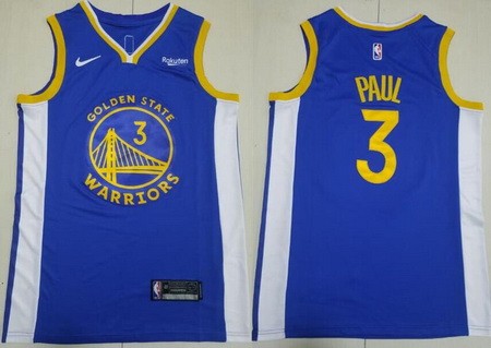 Men's Golden State Warriors #3 Chris Paul Blue Icon Sponsor Swingman Jersey