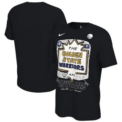 Men's Golden State Warriors Black 2022 NBA Finals Champions Celebration Expressive T-Shirt