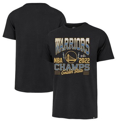 Men's Golden State Warriors Black 2022 NBA Finals Champions Franklin T-Shirt