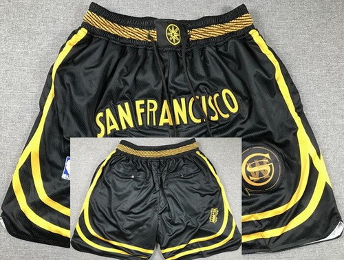 Men's Golden State Warriors Black 2023 City Just Don Shorts