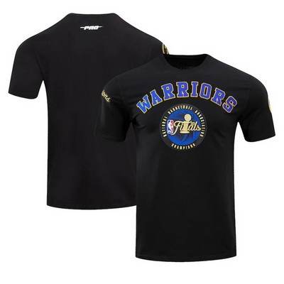 Men's Golden State Warriors Black Pro Standard 2022 NBA Finals Champions Double Knit Patch T-Shirt