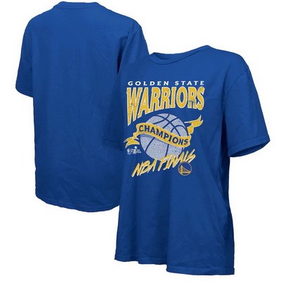 Men's Golden State Warriors Blue 2022 NBA Finals Champions Thunderstruck T-Shirt