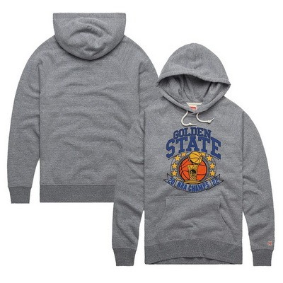 Men's Golden State Warriors Gray 2022 Finals Champions Trophy Tri Blend Pullover Hoodie