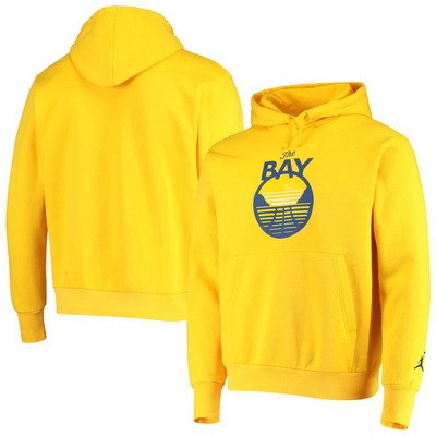 Men's Golden State Warriors Yellow Statement Edition Fleece Pullover Hoodie