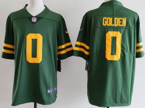 Men's Green Bay Packers #0 Matthew Golden Limited Green Alternate Vapor Jersey