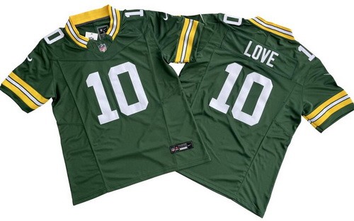 Men's Green Bay Packers #10 Jordan Love Limited Green FUSE Vapor Jersey