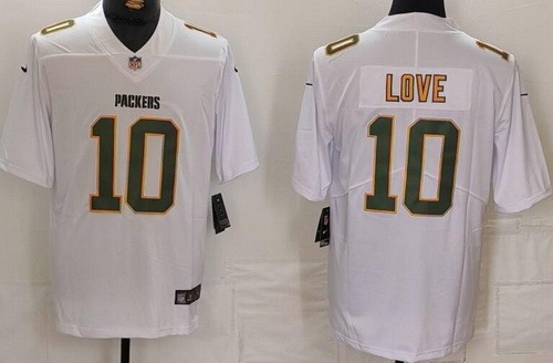 Men's Green Bay Packers #10 Jordan Love Limited White Fashion Vapor Jersey
