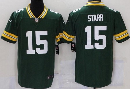 Men's Green Bay Packers #15 Bart Starr Limited Green Vapor Jersey