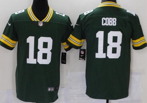 Men's Green Bay Packers #18 Randall Cobb Limited Green Vapor Jersey