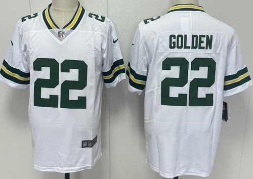 Men's Green Bay Packers #22 Matthew Golden Limited White Vapor Jersey