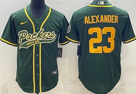 Men's Green Bay Packers #23 Jaire Alexander Limited Green Alternate Baseball Jersey